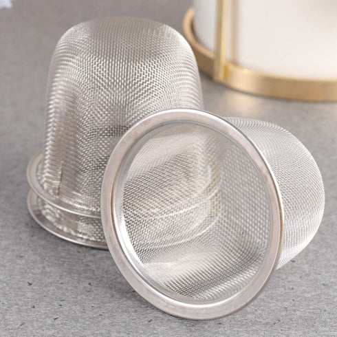 Luxshiny 8Pcs Teapot Tea Strainer Insert Stainless Steel Tea Filter Metal Mesh Infuser Loose Tea Leaves Strainer Replacement for Tea Pot Tea Kettl...