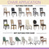 Set of 4 Dining Chair Seat Covers Removable Washable Upholstered Chair Seat Protector Cushion Slipcovers for Kitchen, Office with Rear-Covered...