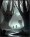Posterizer 1 pcs-hunting mystical forest with creepy creatures 1-Gothic Art-Landscape & Nature Art-Living Room Bedroom Decor- unframed wall art...