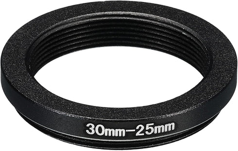 PATIKIL 30mm-25mm Metal Step Down Ring, Camera Lens Filter Adapter Ring Aluminum Filter Adapter Ring for Camera Lenses Hood, Black...