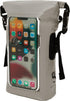geckobrands Waterproof Phone Tote with 2L Dry Bag and Adjustable Strap – Protect Your Phone and Valuables While on The Go Grey...