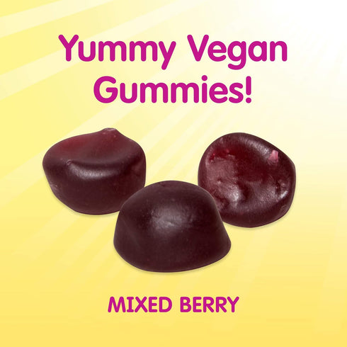 Webber Naturals Sesame Street Healthy Tummy Probiotic, 1 Billion Active Cells, 50 Gummies, Mixed Berry Flavor, Vegan...
