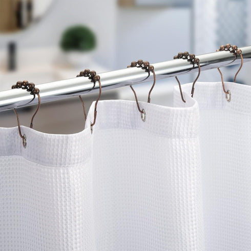 Titanker Shower Curtain Hooks Rings, Rust-Resistant Metal Shower Curtain Hooks for Bathroom Shower Rods Shower Hooks Shower Rings for Curtain - Se...