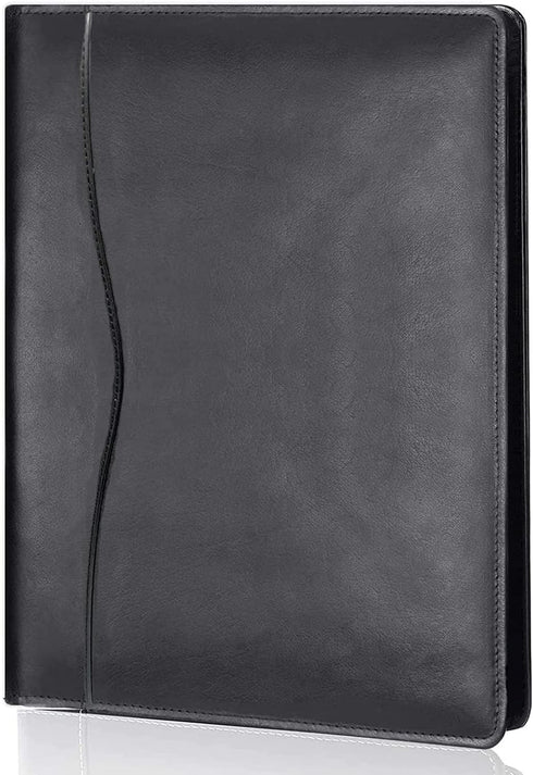 Leather Portfolio Folder Padfolio, Business Padfolio Organizer Document Planner Portfolio Binder Storage Pocket for Legal Pad Holder Paperwork Pho...