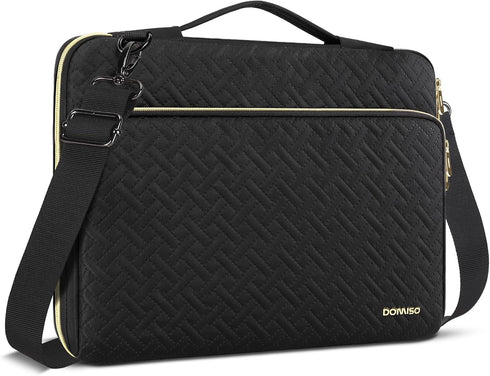 DOMISO 15.6 inch Laptop Sleeve Case Water-Resistant Computer Cover Bag with Detachable Shoulder Straps and Extendable Handle for HP, Dell, Asus No...