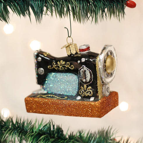 Old World Christmas Hobbies Gifts Glass Blown Ornaments for Christmas Tree Sewing Machine...