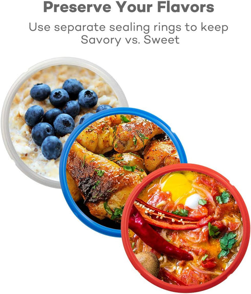 Goldlion Sealing Ring Compatible with Ninja Foodi 5 Quart 6.5 Quart and 8 Quart Silicone Gasket Accessories Rubber Sealer Replacement for Pressure...