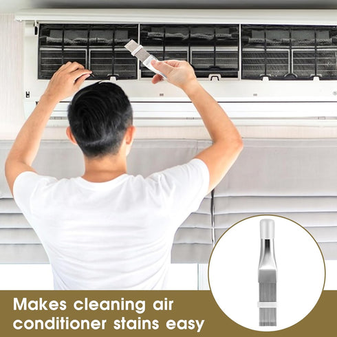 2 Pcs Air Conditioner Fin Comb, Evaporator Radiator Cleaning Brush, AC Coil Cleaner Stainless Steel Fin Comb, Refrigerator Coil Cleaning Whisk Bru...