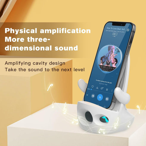 ANNSKIN Wireless Charger Mount 15W Cute Dinosaur Fast Charging Car Phone Holder Stand Silicone Anti-Slip Desk Phone Stand Compatible with iPhone S...