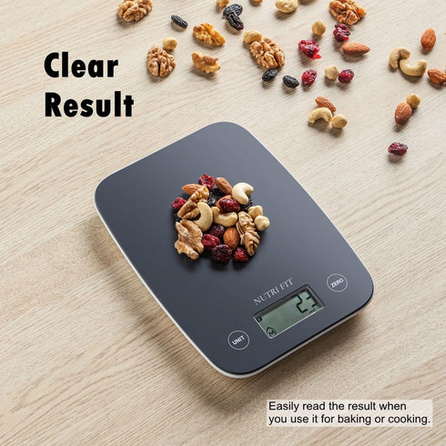 NUTRI FIT Digital Food Scale, 11lb Kitchen Scale Digital Weight, Cooking Scale for Food Ounces and Grams, 4 Units with 0.1oz/1g Precision, LCD Dis...