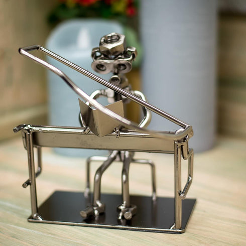 Broadway Gift Pianist Handcrafted Metal Musician Décor Figurine, Size 7 inch...