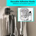 Reusable Utensil Hooks with 6 Hooks; 2 Pack Utensil Rack Self Adhesive & Suction Cup Hook 360° Rotating Under Cabinet Key Hook Kitchen Utensil Hol...