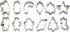 Mrs. Anderson’s Baking Cookie and Fondant Cutters, Mini Holiday Shapes, 12-Piece Set with Storage Tin...