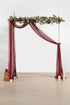Serra Flora Burgundy Wedding Arch Draping Fabric 1 Panels 29" x 20Ft Sheer Chiffon Curtain Drapes for Wedding Ceremony Party Reception Ceiling Swa...