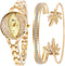 Weicam Women's Diamond Wristwatch Bangle Bracelet Jewelry Set Analog Quartz Wrist Watch for Ladies...