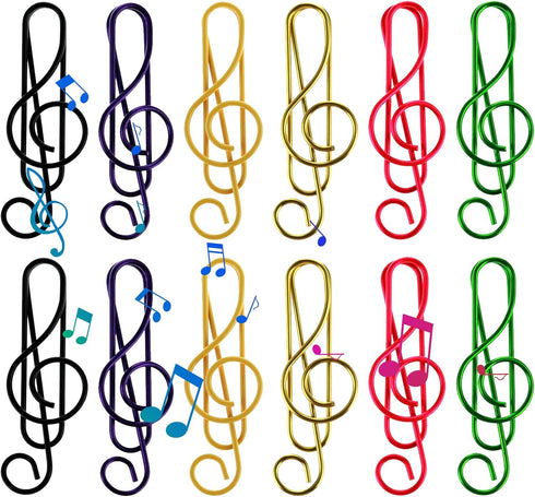 50PCS Music Paper Clips Music Note Paper Clips Cute Metal Musical Treble Clef Paper Clips Musical Notes Clips Fancy Fun Paper Clip Music Bookmark ...