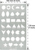 Aleks Melnyk No.414 Metal Stencil, Geometric Shapes with Definition, Small Stencil, 1 PC, Template for Wood Burning, Engraving, Crafting, Scrapboo...