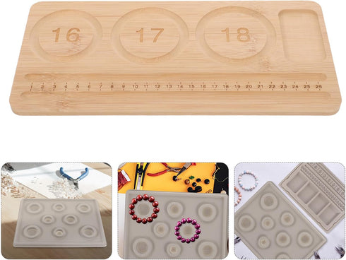 EXCEART Bead Board Beads Bracelets Jewelry Design Board Tray Bead Design Trays Bead Board Bracelet Beading Board Tray Jewelry DIY Beading Board Wo...