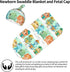 Cartoon Dinosaur Friends Baby Stuff Newborn Swaddle and Hat Set Stretchy Soft Cute Dino Baby Receiving Blanket Gifts for Infant Baby Boy Girl...
