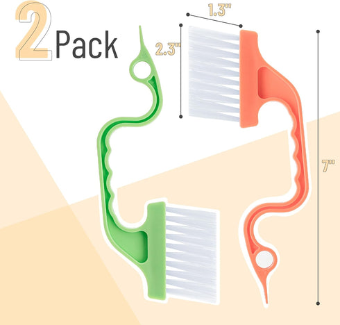 Slick- Window Track Cleaning Brush, 2 Pack, Window Cleaning Brush Tool, Window Groove Cleaning Brush, Window Track Cleaner, Gap Cleaning Brush, Wi...