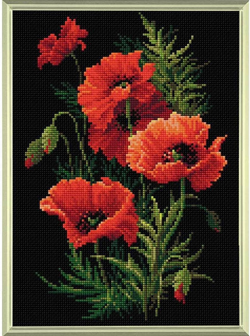 RIOLIS AM0007 Diamond Mosaic Poppies...