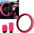 3 PCS Car Gear Shift Knob Cover & Handbrake Cover & Steering Wheel Cover, Anti-Slip Breathable Comfortable Handbrake Gear Shift and Steering Wheel...