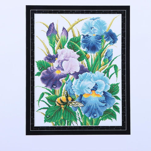 Uniquer 14CT 2 Strands Printed Cross-Stitch Kits,Stamped Full Range of Embroidery Starter Kits,Counted Cross-Stitch Needlepoint Kits for Girls Beg...