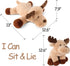Adorable Caribou Furry Reindeer Elk Moose Stuffed Animals Plush Toy for Kids Babies Boys Birthday Bedtime Decor, 13" Super Soft Brown...