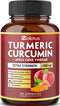 7 in 1 Turmeric Curcumin + Apple Cider Vinegar Capsules, Equivalent to 4080mg, 3 Month Supply with Ashwagandha, Ginger, Garlic Bulb, 95% Standardi...