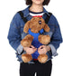 Pet Carrier Backpack, 8 Types Fashionable Pet Dog Five Holes Backpack Front Chest Tote Carrier Net Bag(Dark Blue S) Slings...