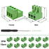 Tnisesm 12Pcs 3 Pin Screw Terminal Block Connector 5.08mm Pitch Pluggable with 3 Pin Phoenix Plug 300V 15A for 28-12AWG Cable...