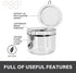 Oggi Clear Canister with Clamp Lid, 28 oz - Large Airtight Food Storage Container, for Kitchen & Pantry Storage of Bulk, Dry Foods Including Pasta...