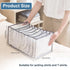 KesaPlan 2Pcs Wardrobe Clothes Organizer, 9Grids Visible Foldable Closet Organizers, Compartment Storage Box with Mesh Separation, Washable Drawer...