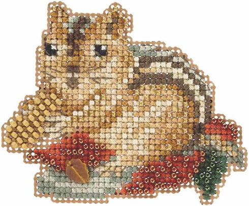 Chippy Beaded Halloween Counted Cross Stitch Kit Mill Hill 2105 Autumn Harvest MH185205...