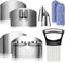 9 Pieces Finger Guard for Cutting Vegetables, Stainless Steel Finger Protector, Knife Finger Protector, Thumb Guard Peelers for Onion Holder Slice...
