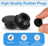 10 Pcs 10mm Rubber Hole Plug Black Silicone Round Snap in Type Locking Furniture Hole Plug Protective Cover Rubber Plugs for Holes Watertight(Blac...