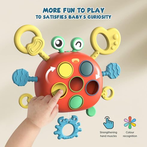 Baby Montessori Toys for 18 Months, Sensory Toys for Toddlers, Airplane Travel Essential for 1 2 Year Old Birthday Gifts Pull String Activity Moto...