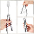 2 Pcs Butterfly Fork and Spoon Set, Tactical Butterfly Spoon Folding Stainless Steel Butterfly Fork for Travel Camping Hunting BBQ Kitchen(Silver)...