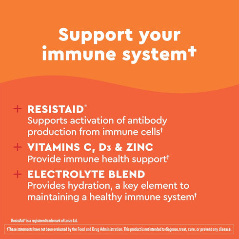 Nature Made Wellblends Active Immune Defense Fizzy Drink Mix, ResistAid, Vitamin C 500mg, Vitamin D 1000 IU, Zinc, and Electrolytes Powder, 14 Sti...