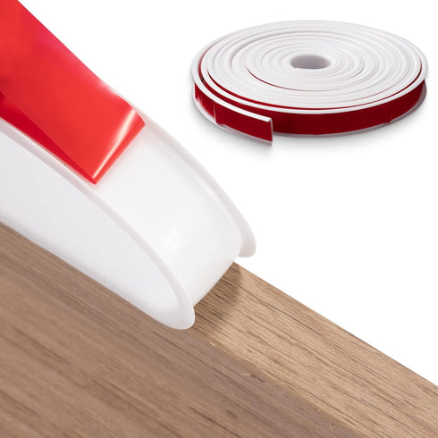 U-Shape Edge Banding, 16.4ft TPE Self Adhesive Veneer Edging Trim Flexible Edge Protector, Furniture Edge Strip for Countertop Table Cabinets Shel...