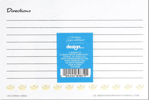 C.R. Gibson Q12-25450 Recipe Cards, One Size, Multicolor...
