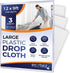 3 Pack 12 x 9 ft Extra Large Painter’s Plastic Drop Cloth Painting Sheet-Light & Durable Dust Cover-Clear Plastic Sheet-Plastic Sheeting-Plastic C...