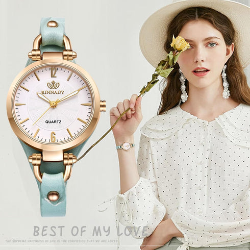 Avaner Women's Leather Quartz Watches: Slim Strap Small Face Ladies Elegant Dress Wrist Watches...