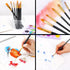AROIC Acrylic Paint Brushes, 6 Packs / 60 pcs Nylon Hair Paint Brush Set for All Purpose Oil Watercolor Painting Artist Professional Kits (Black)...
