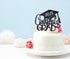 Black Glitter Congrats Grad 2025 Cake Topper with Graduation Cap- Congrats Grad Cake Topper- 2025 Graduation Party Decorations...