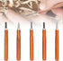 5 Pcs Wood Carving Knife Set, Wood Turning Tools HSS Blades and Quality Wood Handle, Hand Carving Tool Set Wood Lathe Chisel Set for DIY Sculpture...