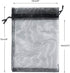 G2PLUS Black Organza Bags, 4x6 in Sheer Mesh Drawstring Gift Bags, Jewelry Pouches Candy Bag for Halloween, Christmas, Party Favors...