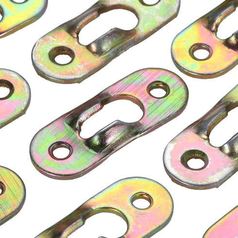 dophee 20Pcs Metal Keyhole Hangers with Screws Heavy Duty Hanging Plates Brackets Fasteners Hooks Hardware for Mirror Photo Picture Frames Oil Pai...