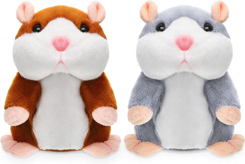 Talking Hamster Repeats What You Say Plush Hamster Toy Interactive Toys Stuffed Hamster Repeating Plush Animal Toy for Kids Early Learning...