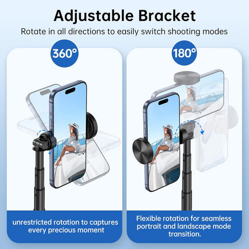 SYNCWIRE 62" Phone Tripod, All-in-One Aluminum Selfie Stick Tripod with Bluetooth Remote for iPhone and Android Smartphones, Perfect for Selfie, T...